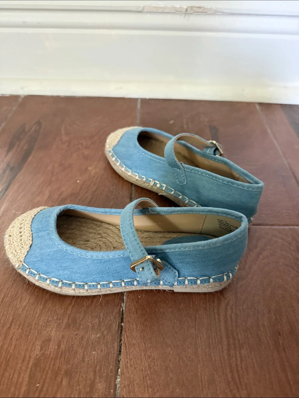 Janie and Jack Light Blue Mary Jane Espadrille Flats